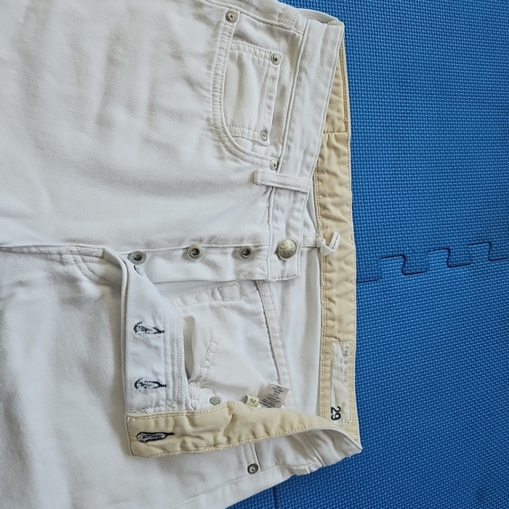 Rag Bone Maya High Rise Walking Raw Hem Denim Shorts Size 29 - Picture 5 of 8